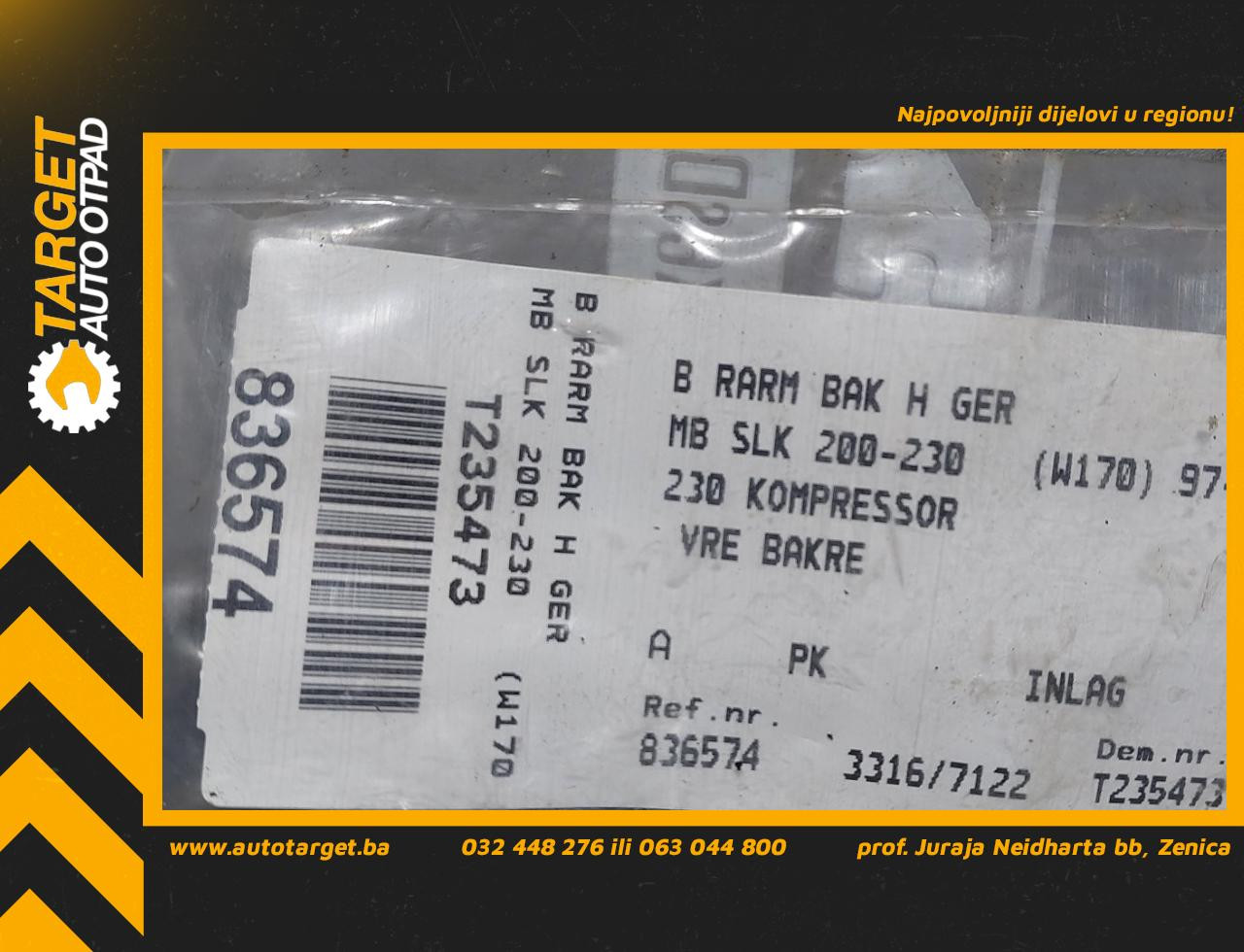 DIJELOVI RAME MERCEDES SL (R230) > 01-11