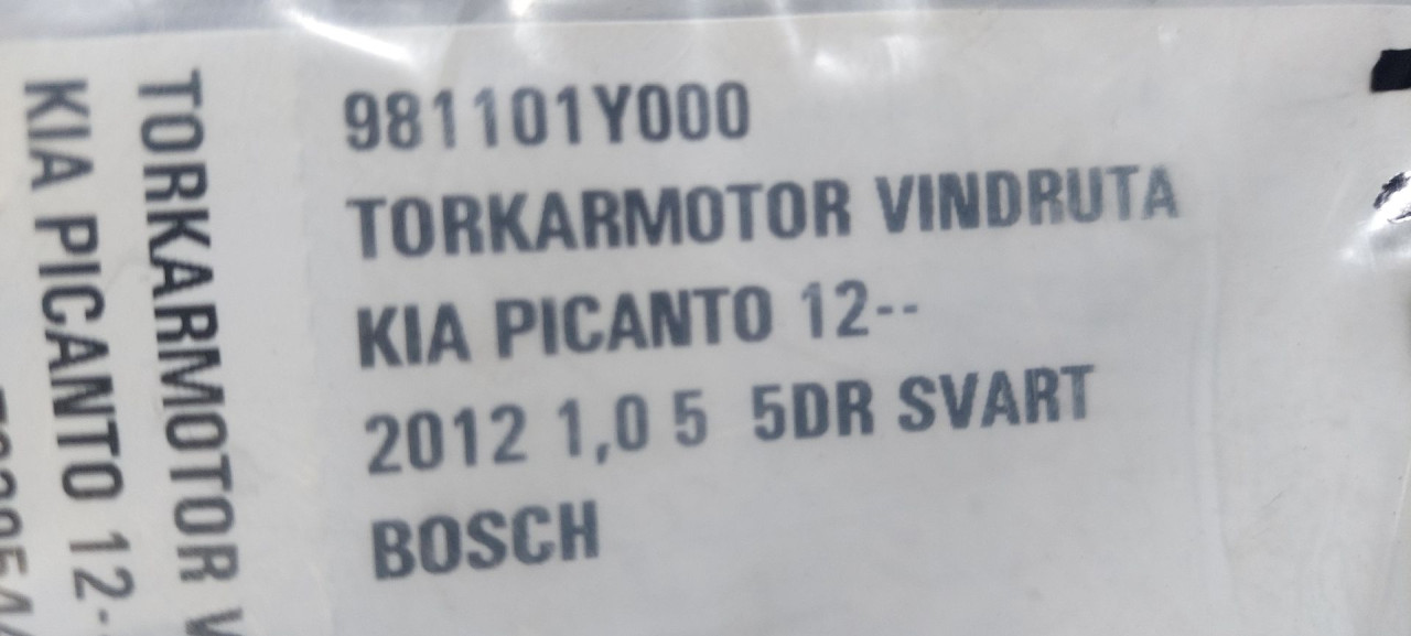 MOTORIC PREDNJEG BRISACA KIA PICANTO > 11-15 981101Y000