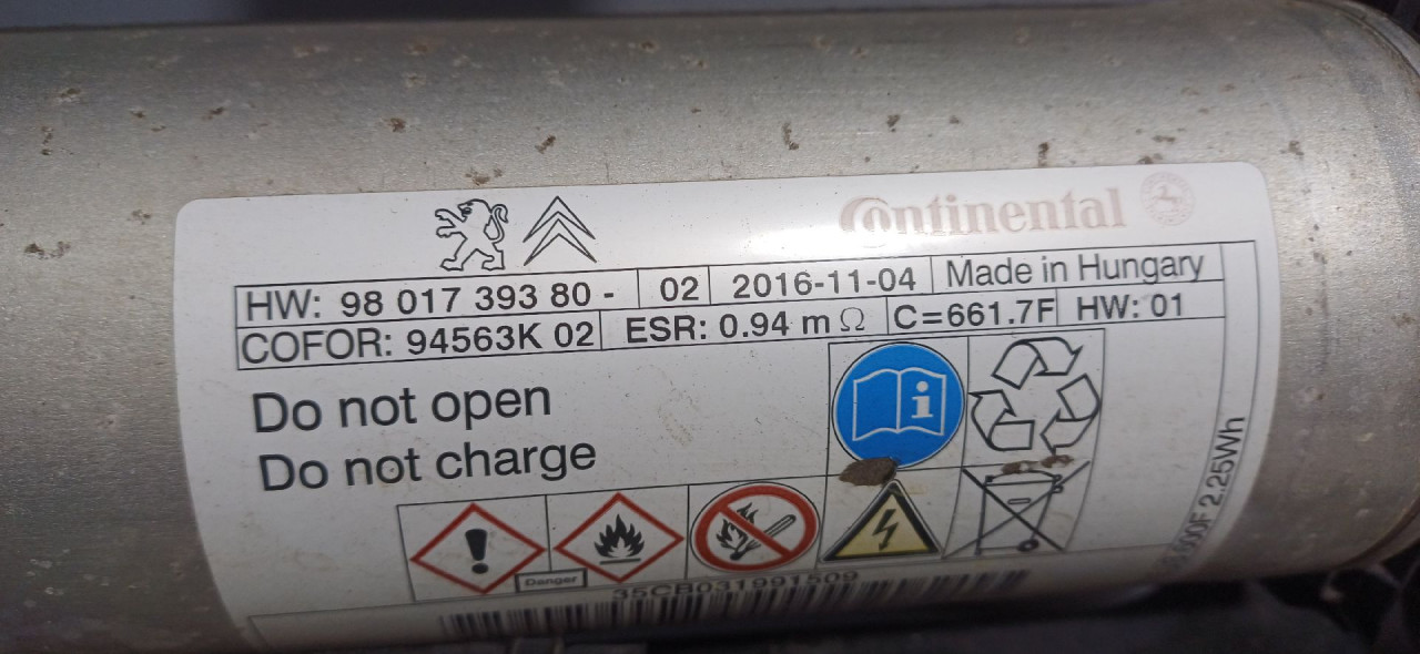 KONDENZATOR START-STOP PALJENJA PEUGEOT 308 > 17-21 980