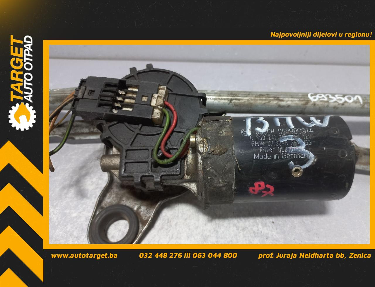 MOTORIC PREDNJEG BRISACA BMW SERIJA 3 (E46) > 98-01 67638362155