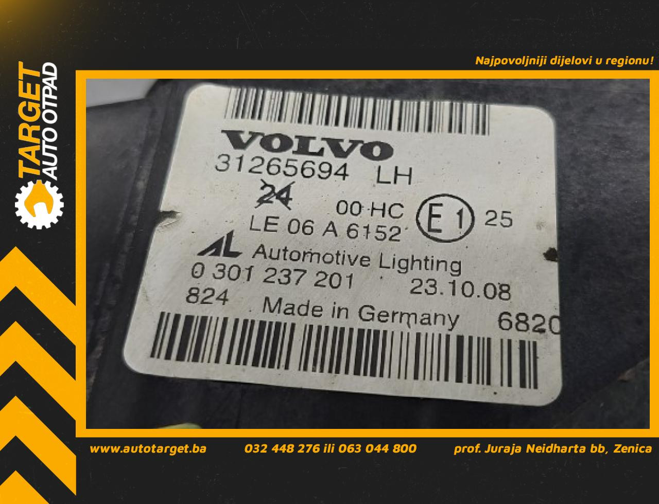 DIJELOVI FAR VOLVO S40/V50 > 07-12 31265694