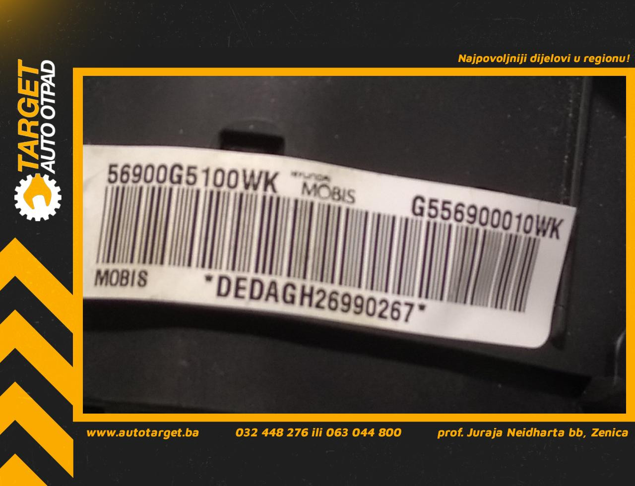 DIJELOVI AIRBAG VOLANA KIA NIRO > 16-19 56900G5100WK