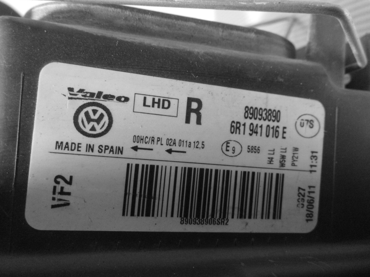 DIJELOVI FAR VW POLO > 09-14 6R1941016E
