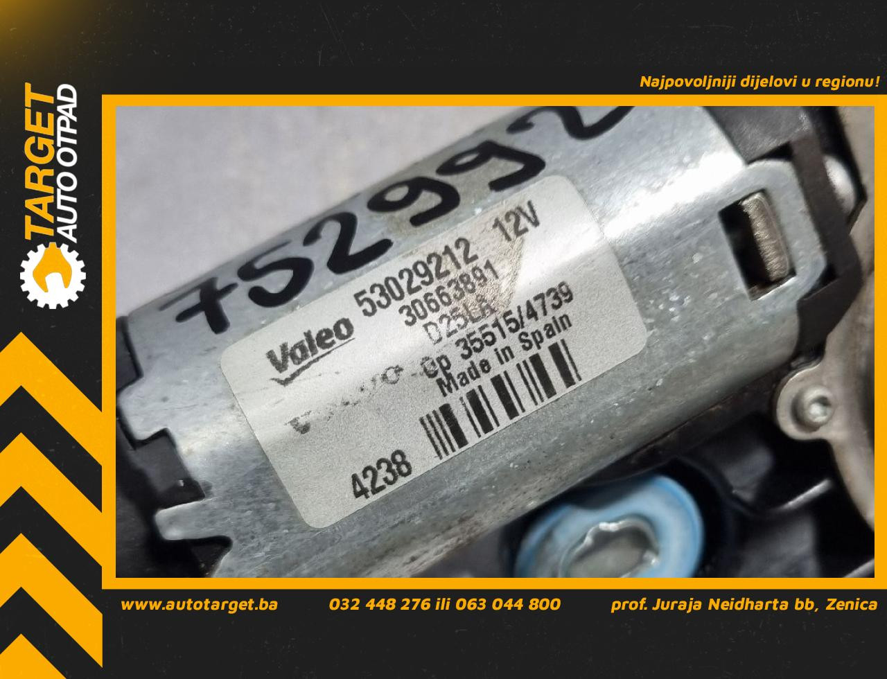 DIJELOVI MOTORIC BRISACA GEPEKA VOLVO V70 > 14-16 30663891