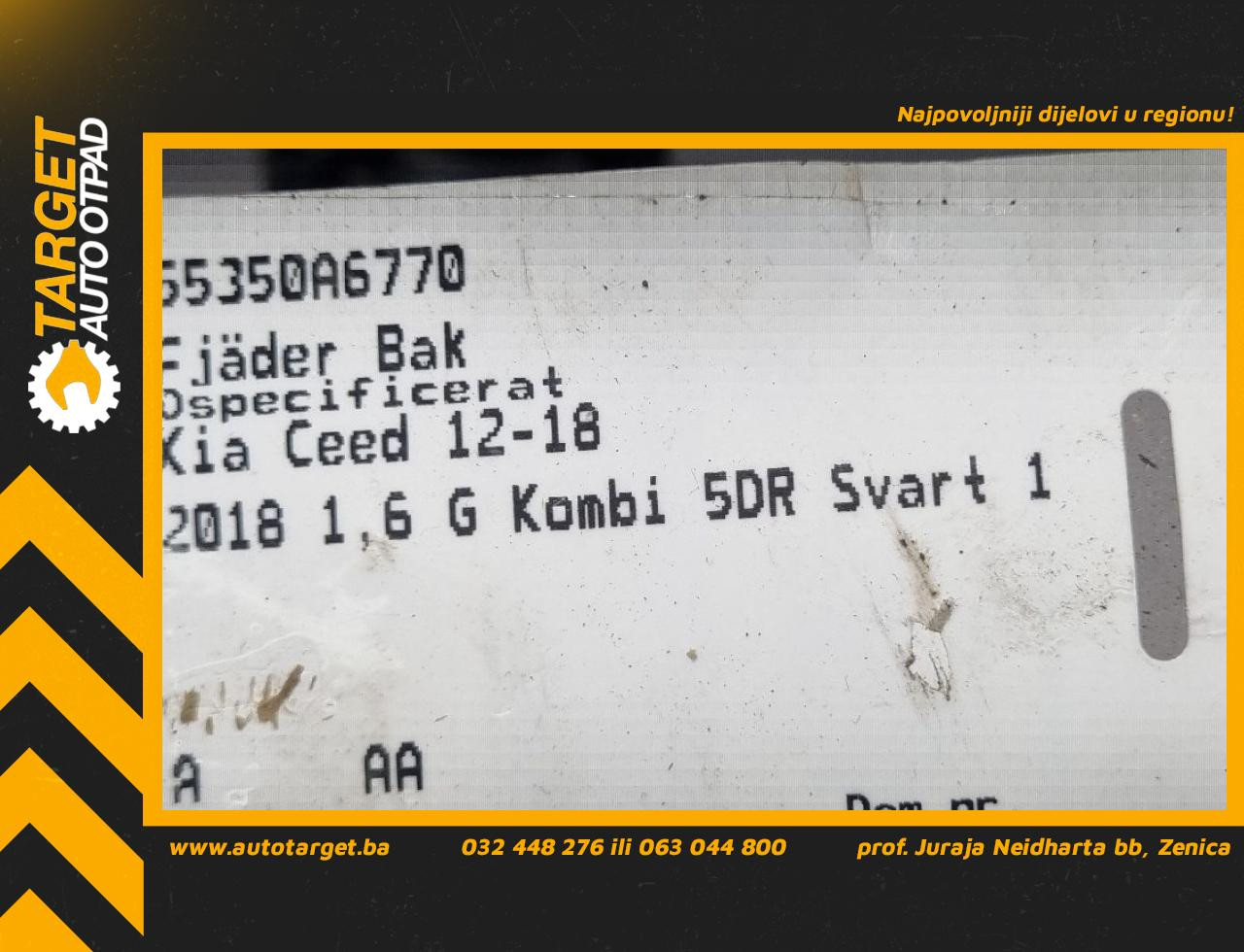 DIJELOVI OPRUGA AMORTIZERA KIA CEED > 12-17 55350A6770