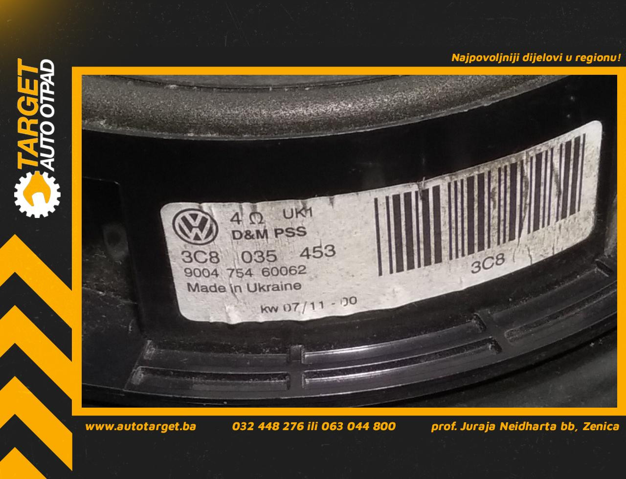 DIJELOVI ZVUCNIK VW PASSAT B7 > 10-14