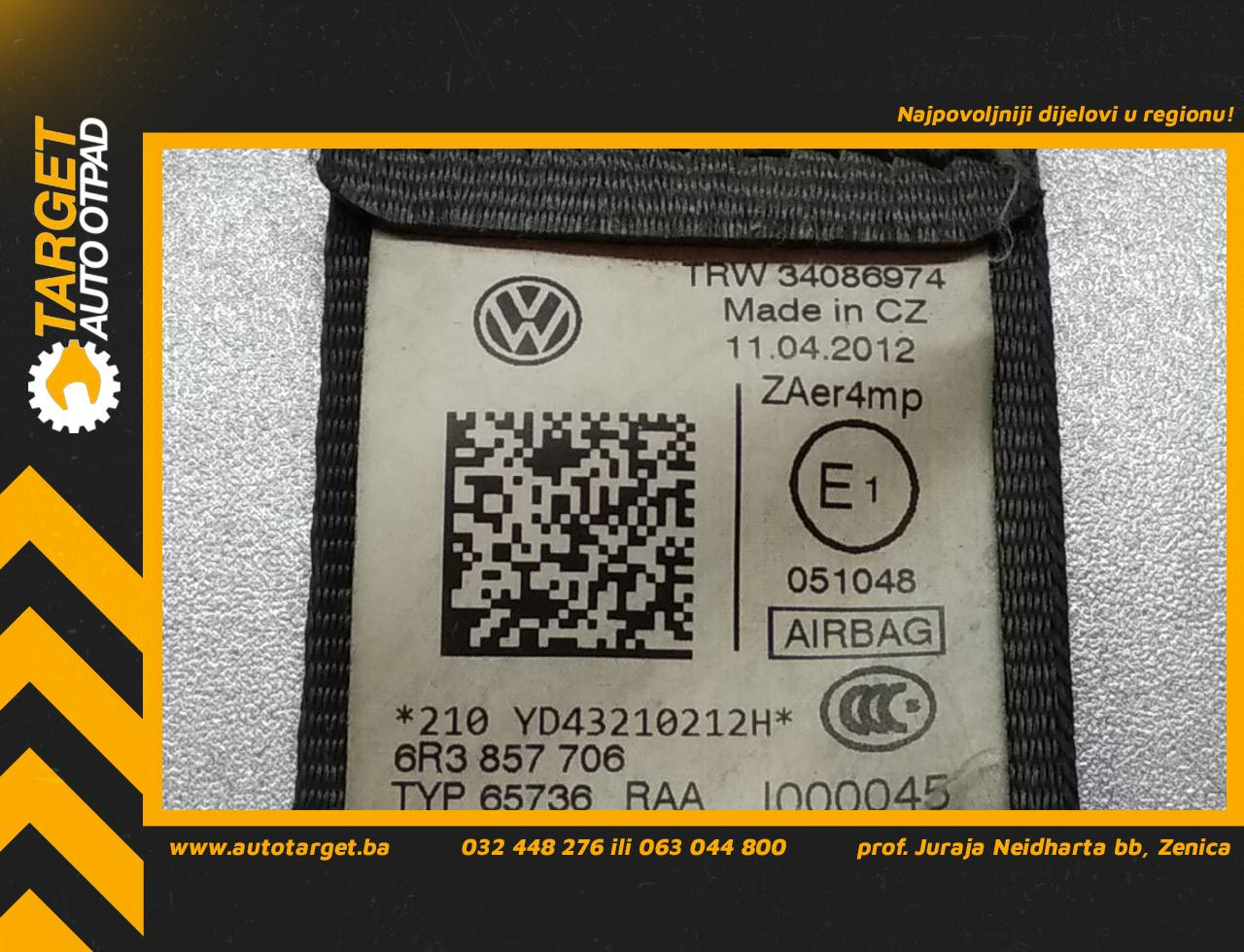 DIJELOVI POJAS VW POLO > 09-14 6R3857706