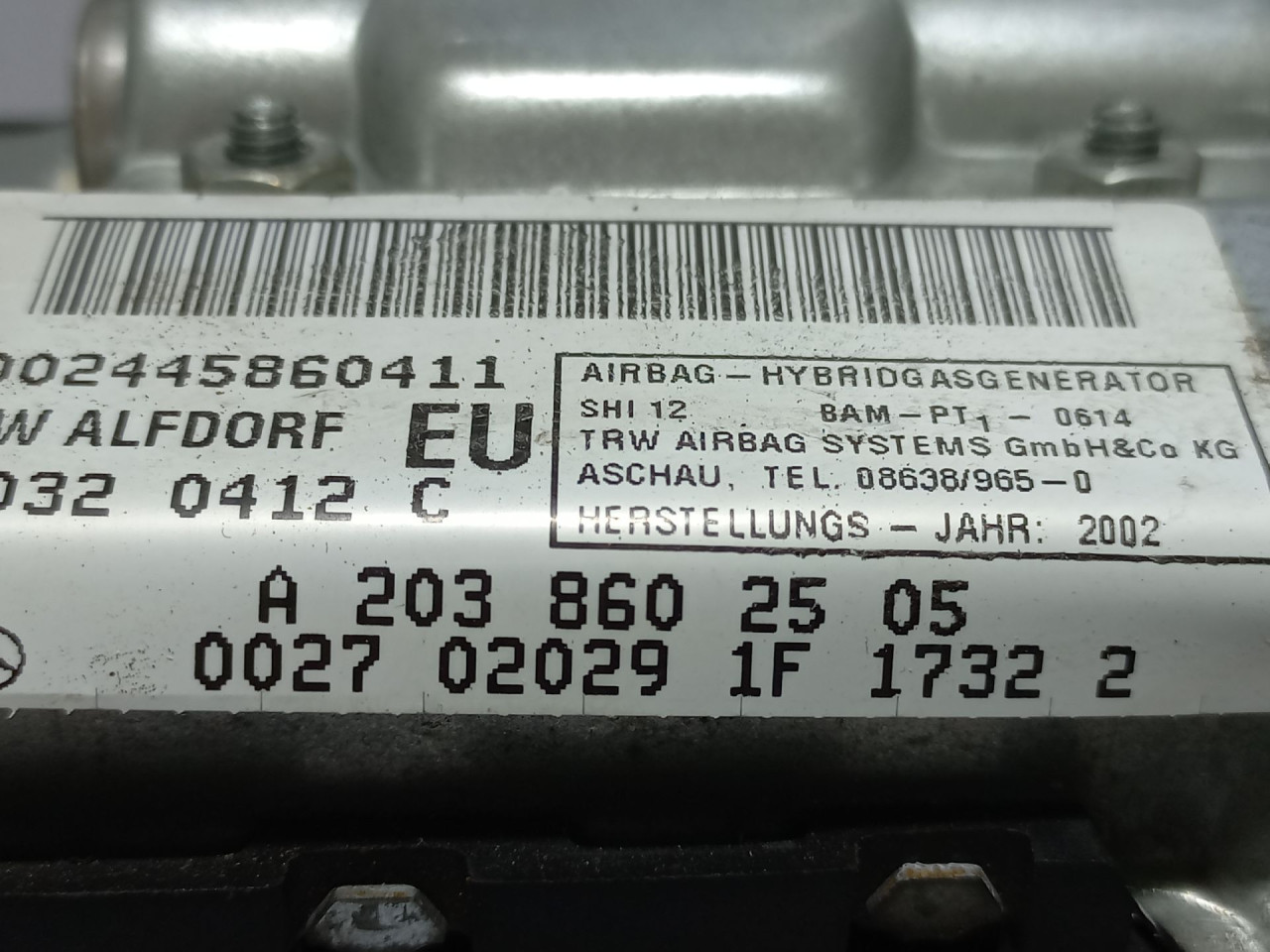 AIRBAG VRATA MERCEDES C KLASA (W203) > 00-04 A203860250