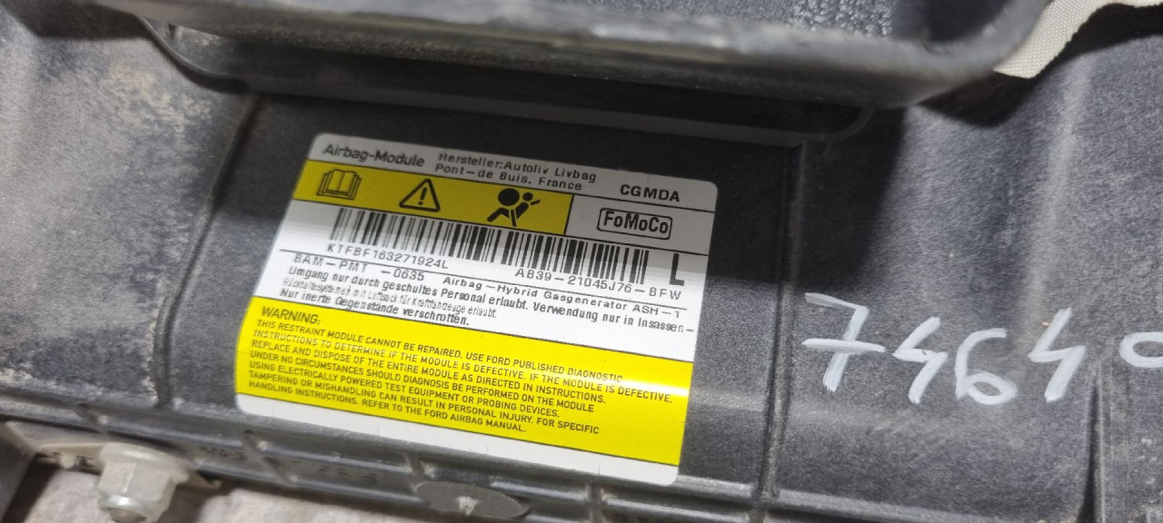 AIRBAG NOGU FORD RANGER > 16- AB3921045J76BFW