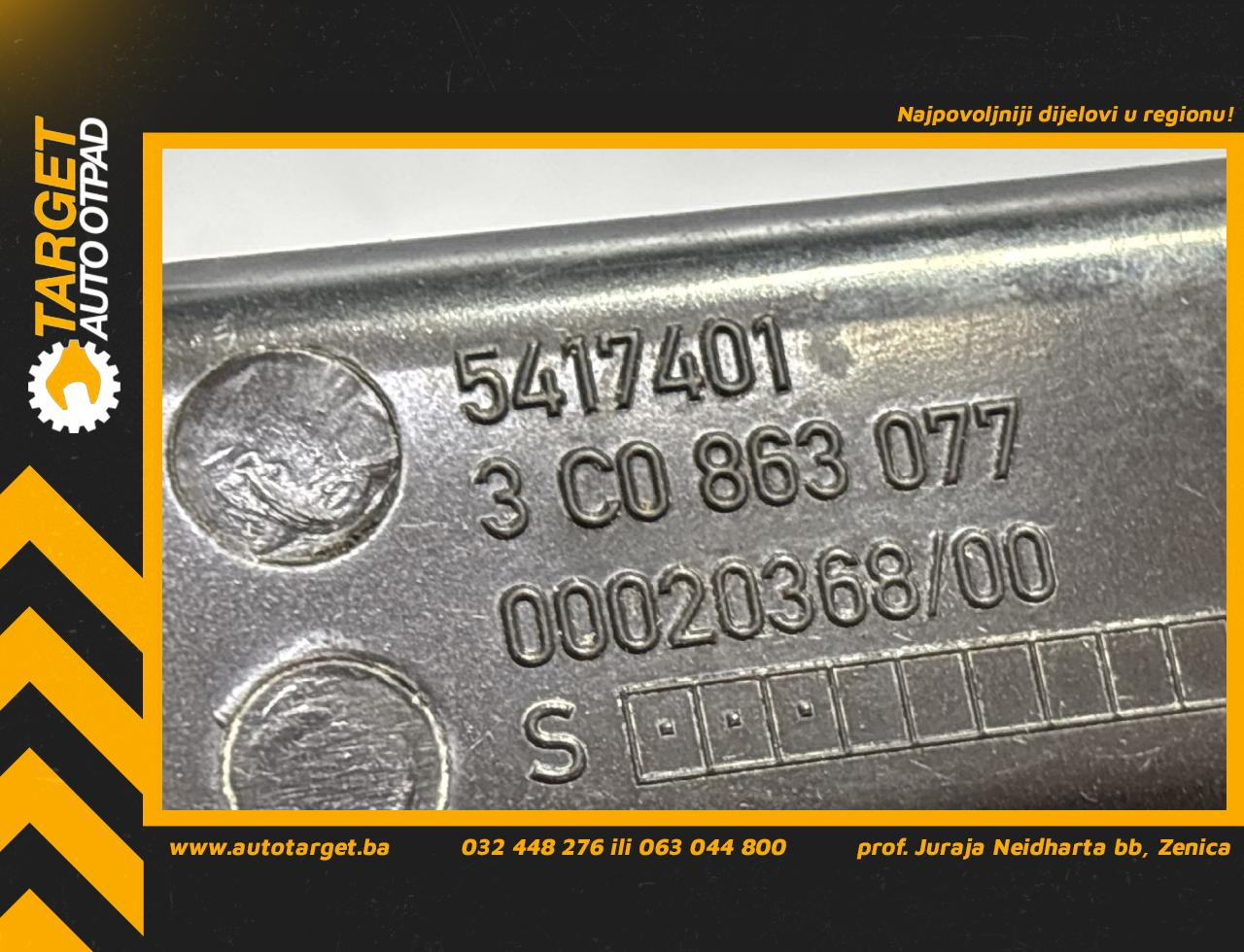 DIJELOVI PEPELJARA VW PASSAT B7 > 10-14 3C0863077