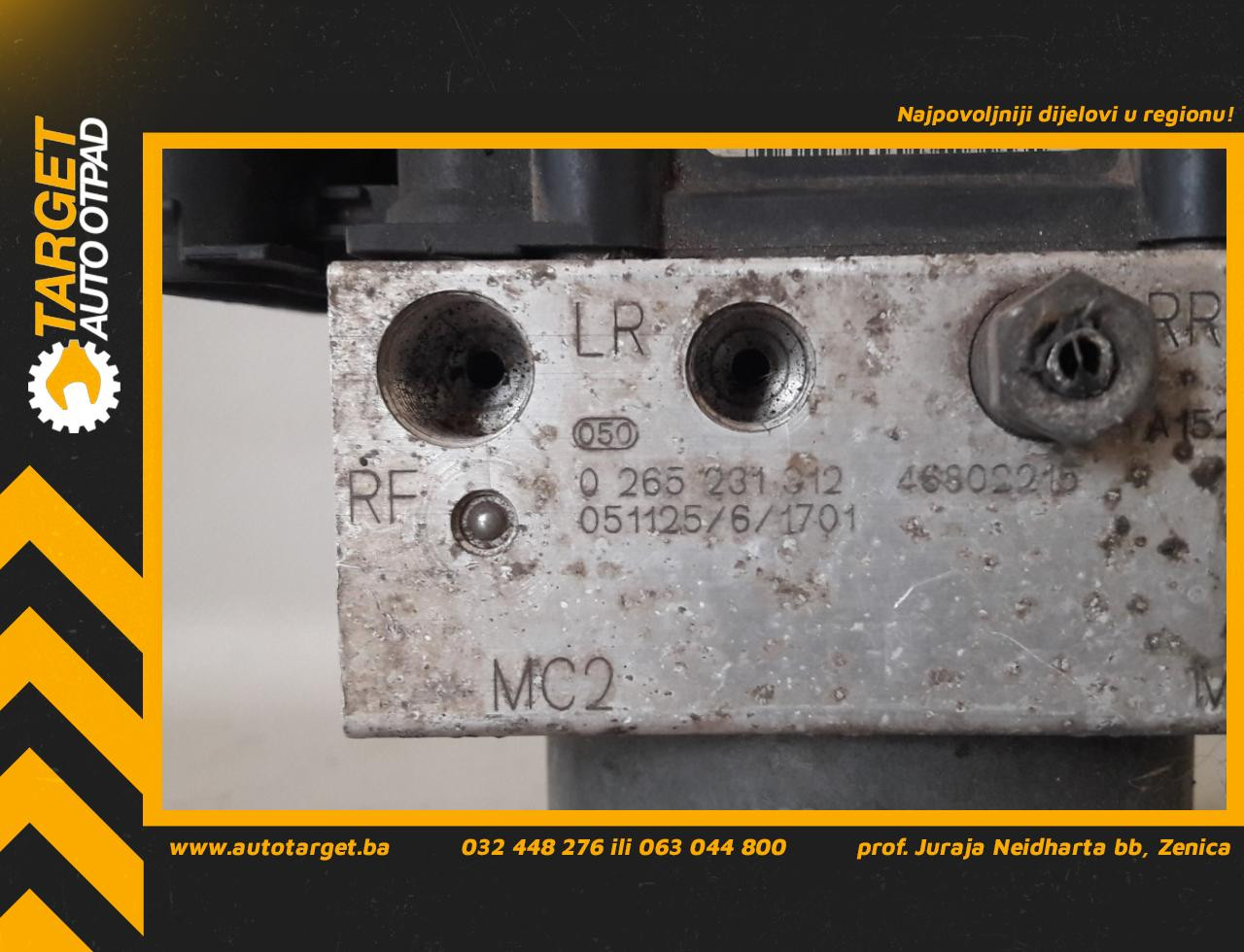 ABS ELEKTRONIKA FIAT PANDA > 03-11 0265231312 0265800306