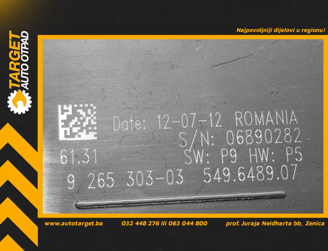 PREKIDACI SVJETLA BMW SERIJA 3 (F30/F31) > 11-14 9265303