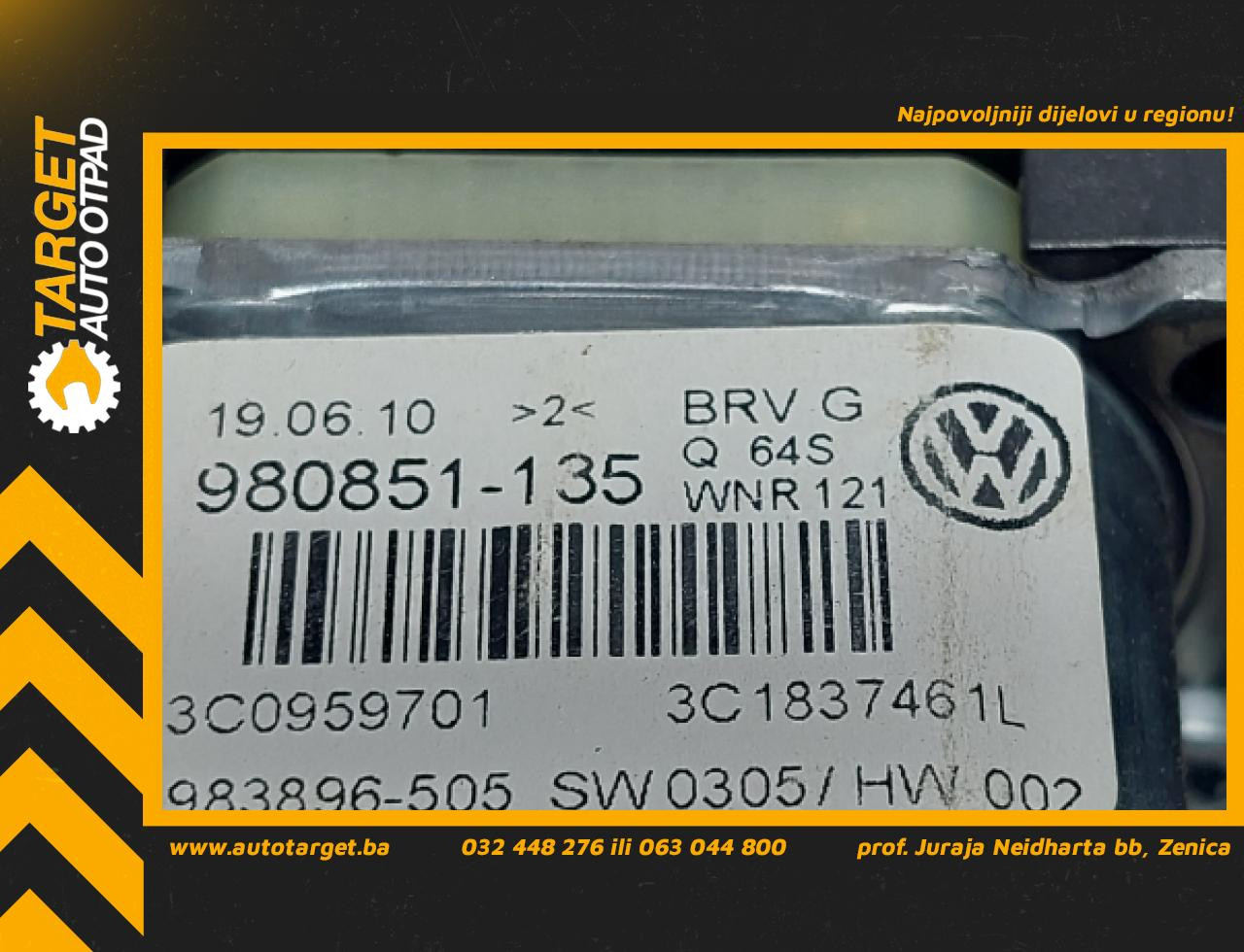 MOTORIC PODIZACA STAKLA VW PASSAT B6 > 05-10 3C0959701