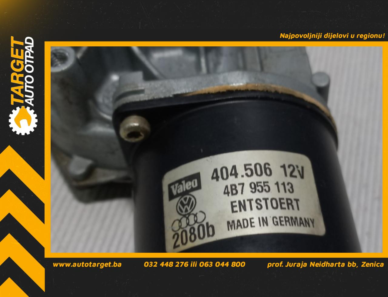 DIJELOVI MOTORIC PREDNJEG BRISACA AUDI A6 > 97-01 4B7955113