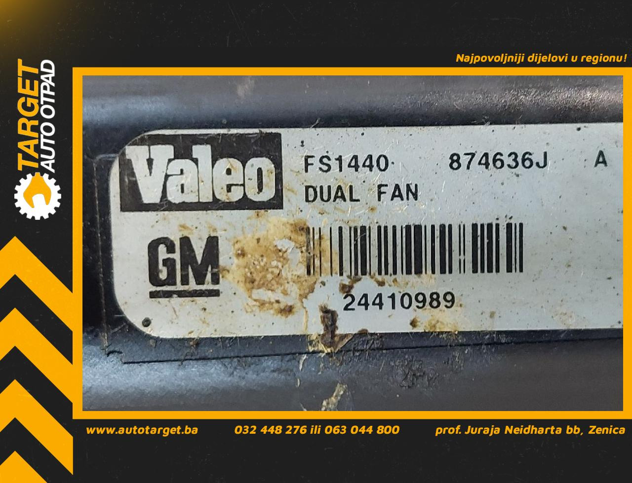 DIJELOVI NOSAC VENTILATORA OPEL VECTRA C > 02-05 24410989