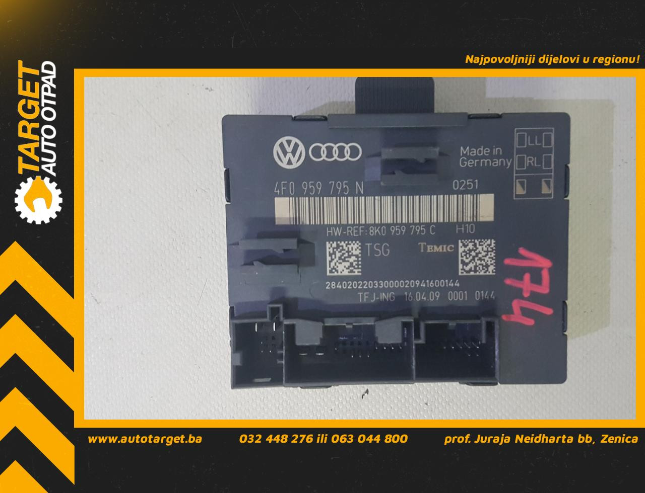 KOMFORT ELEKTRONIKA AUDI A4 (B7) > 04-07 4F0959795N 8K0