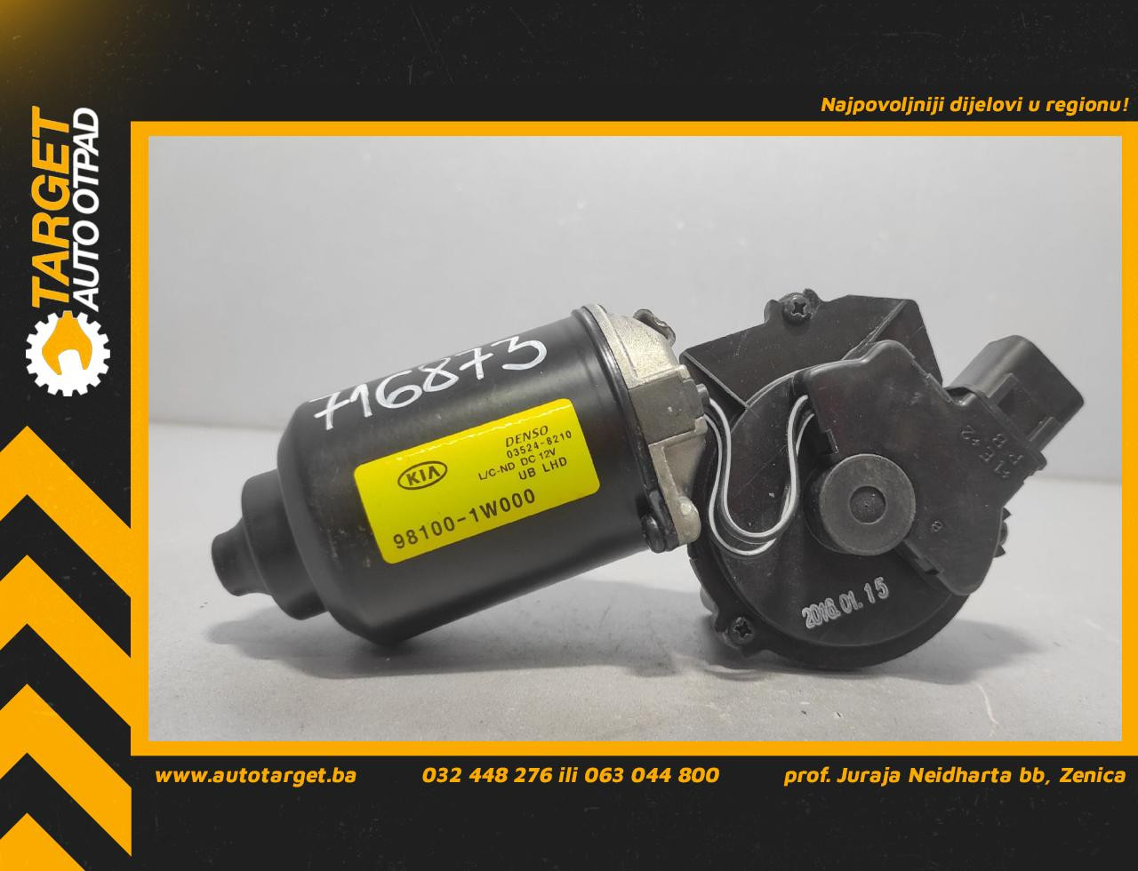 DIJELOVI MOTORIC PREDNJEG BRISACA KIA RIO > 11-14 981001W000