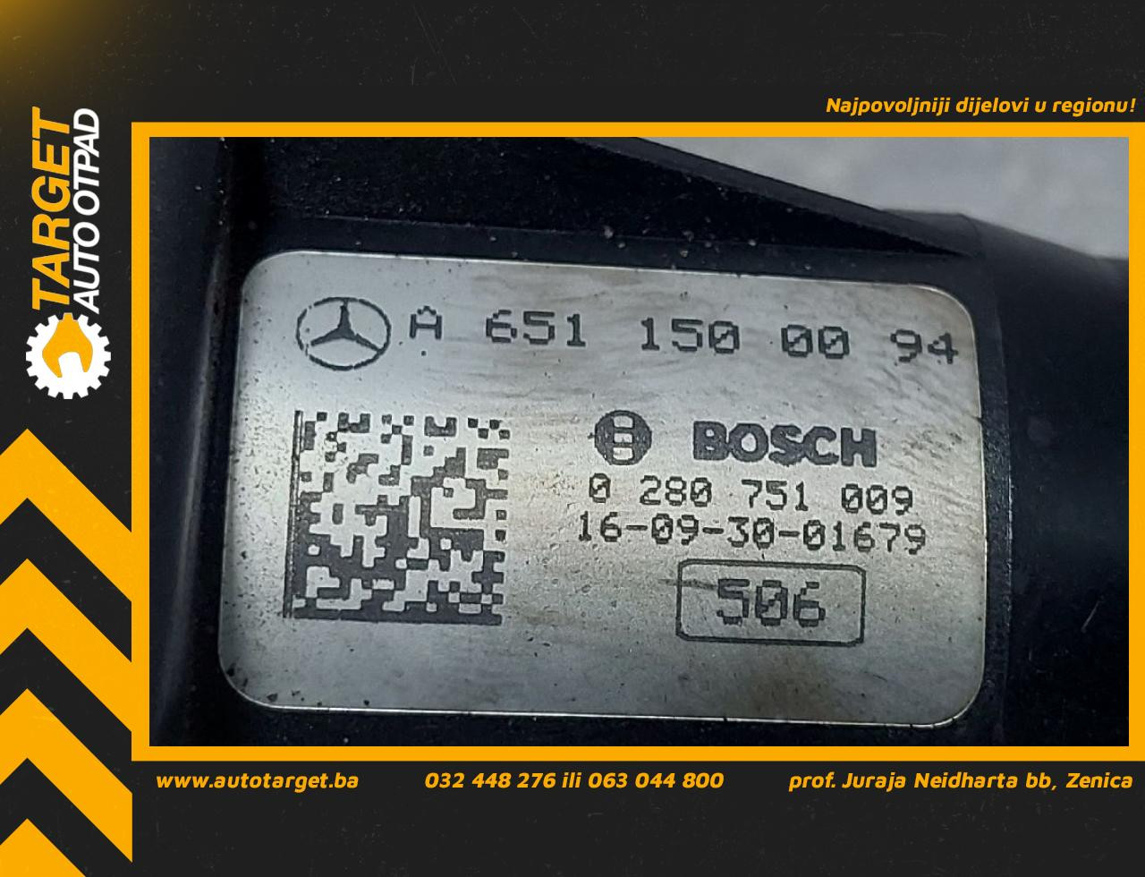 DIJELOVI EGR MERCEDES GLC (X253) > 15- 2.2 A6511500094