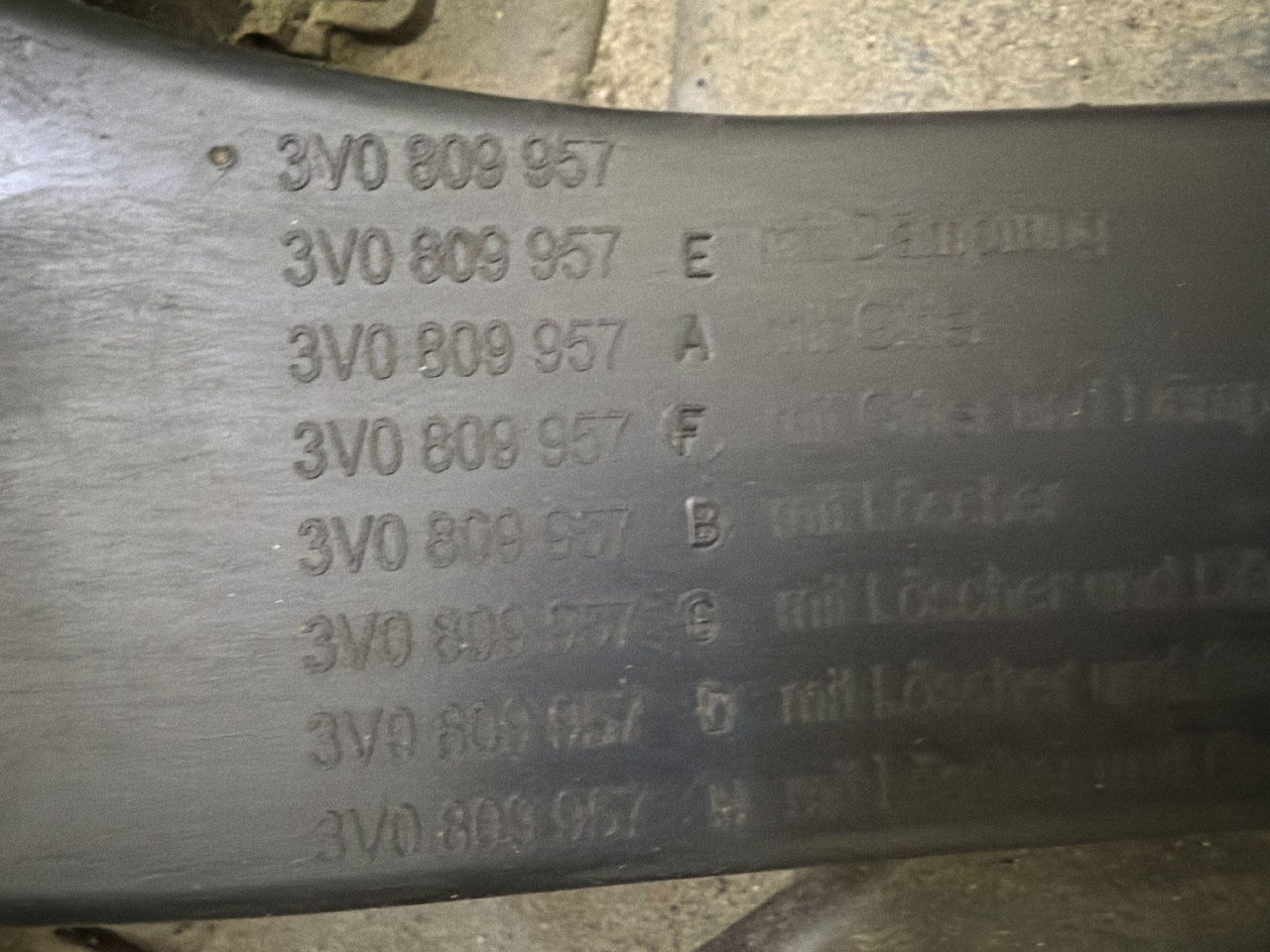 DIJELOVI UNUTRASNJI BLATOBRAN SKODA SUPERB > 15-19 2.0