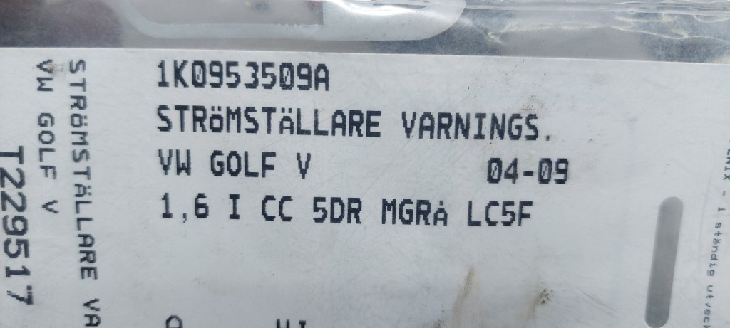 DIJELOVI PREKIDAC VW GOLF 5 > 03-08 1K0953509A
