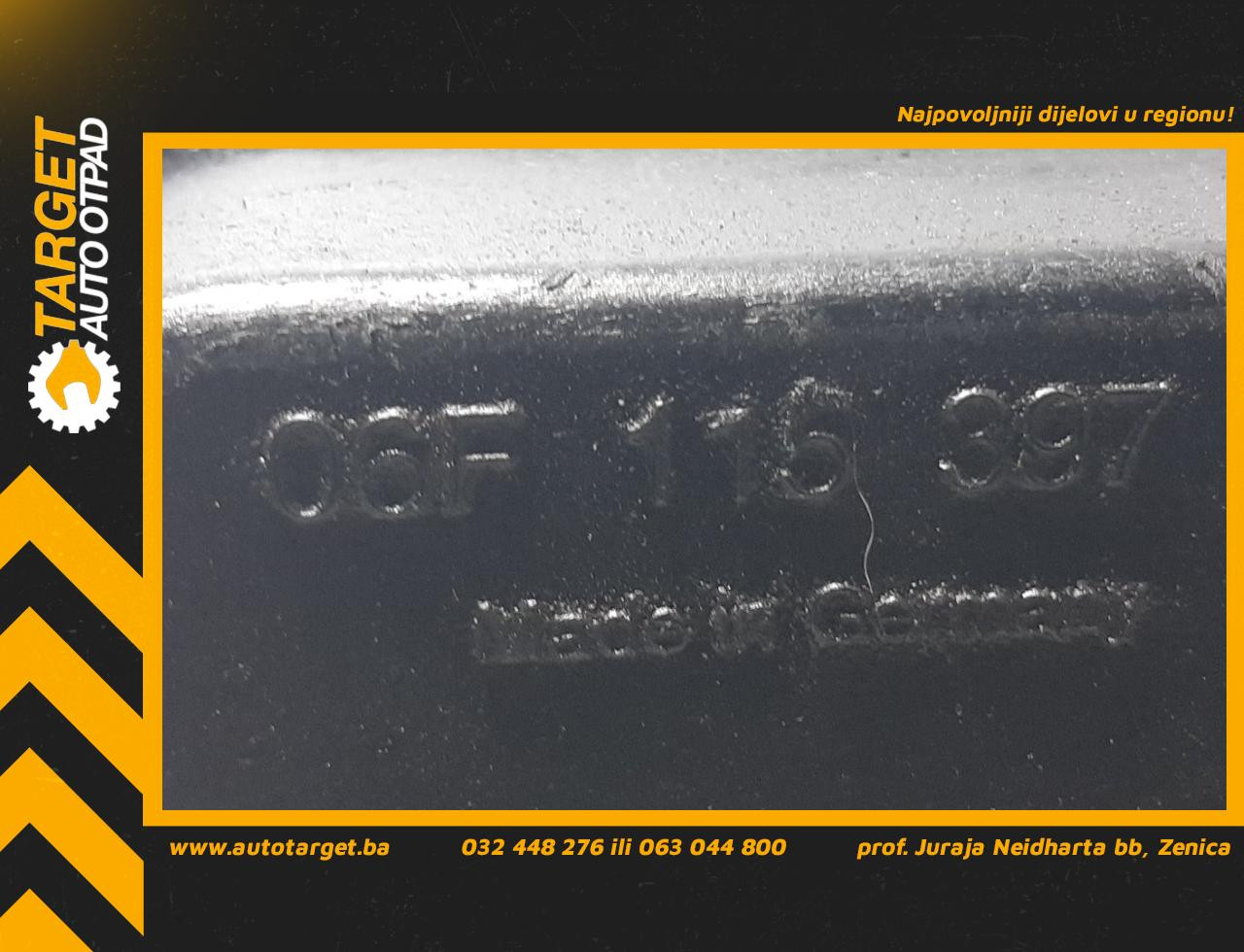 DIJELOVI KUCISTE FILTERA ULJA AUDI A3 > 08-12 2.0 06F115397F