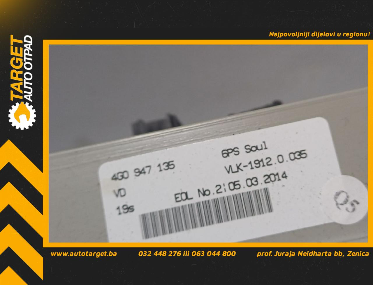 DIJELOVI RASVJETA U KABINI AUDI A6 4G > 14-18 3.0 4G0947135