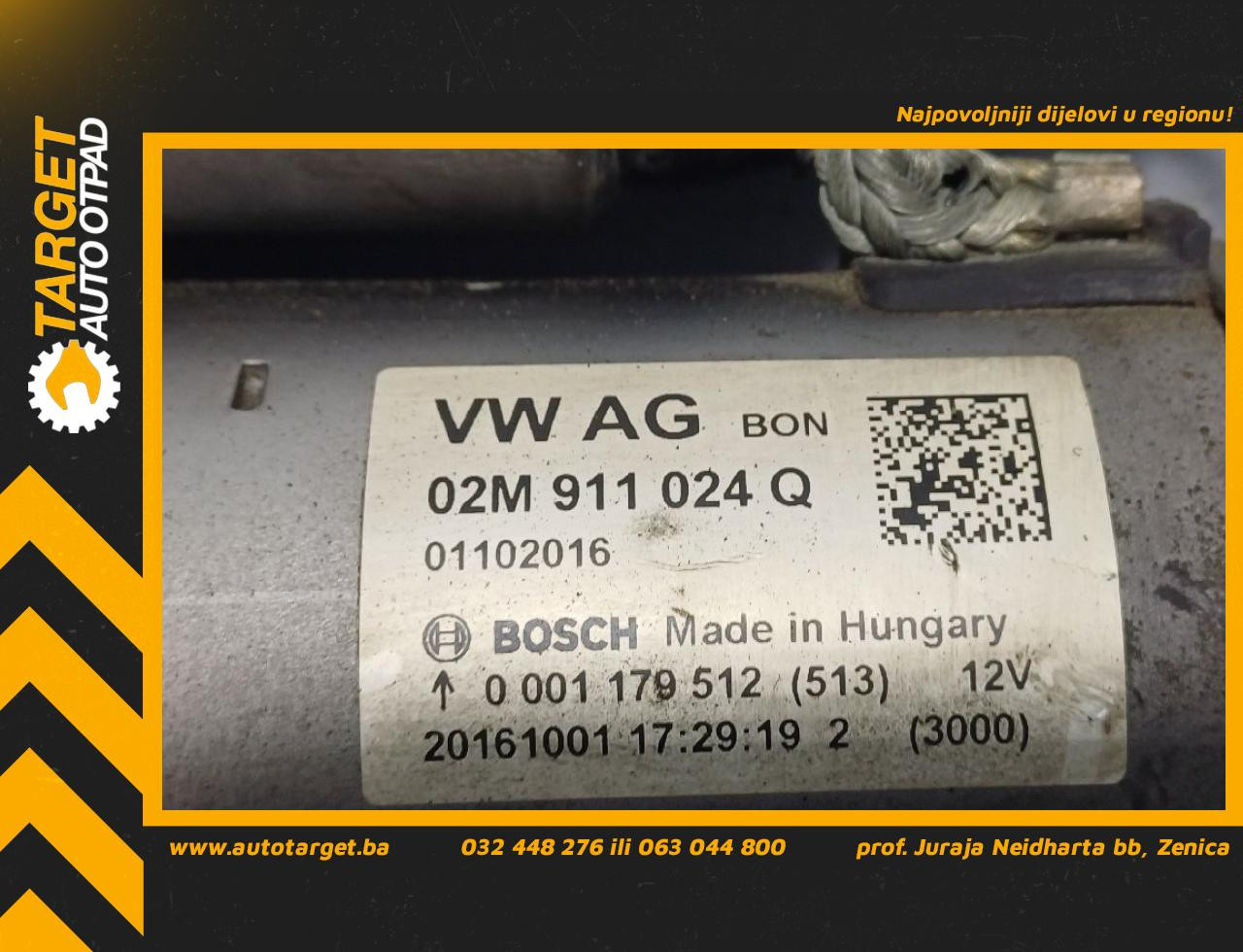 DIJELOVI ALNASER VW POLO > 17-21 1.2 02M911024Q