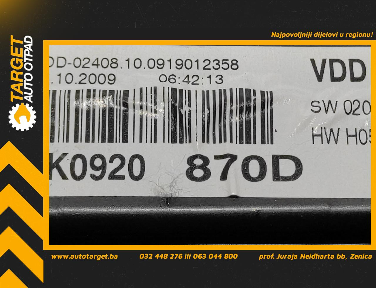 DIJELOVI CELER SAT VW GOLF 6 > 08-12 5K0920870D
