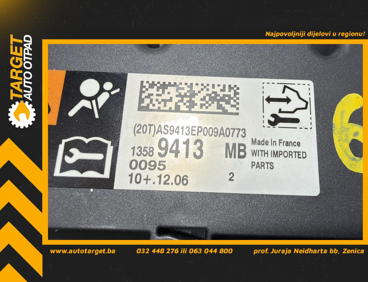 DIJELOVI ELEKTRONIKA AIRBAGA OPEL ASTRA J > 12-15 1.4 13589413