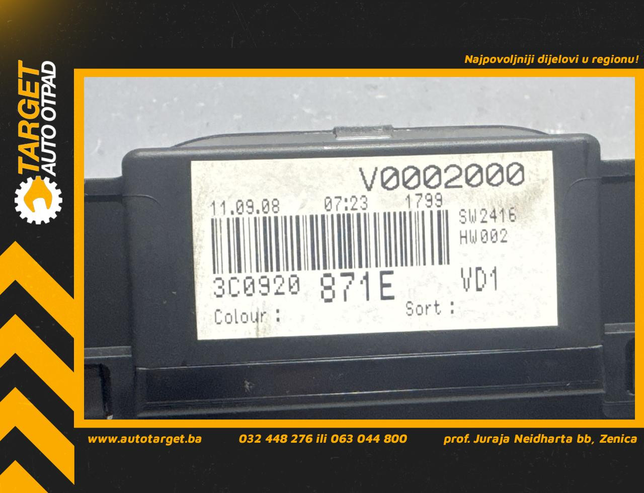 DIJELOVI CELER SAT VW PASSAT B6 > 05-10 2.0 3C0920871E