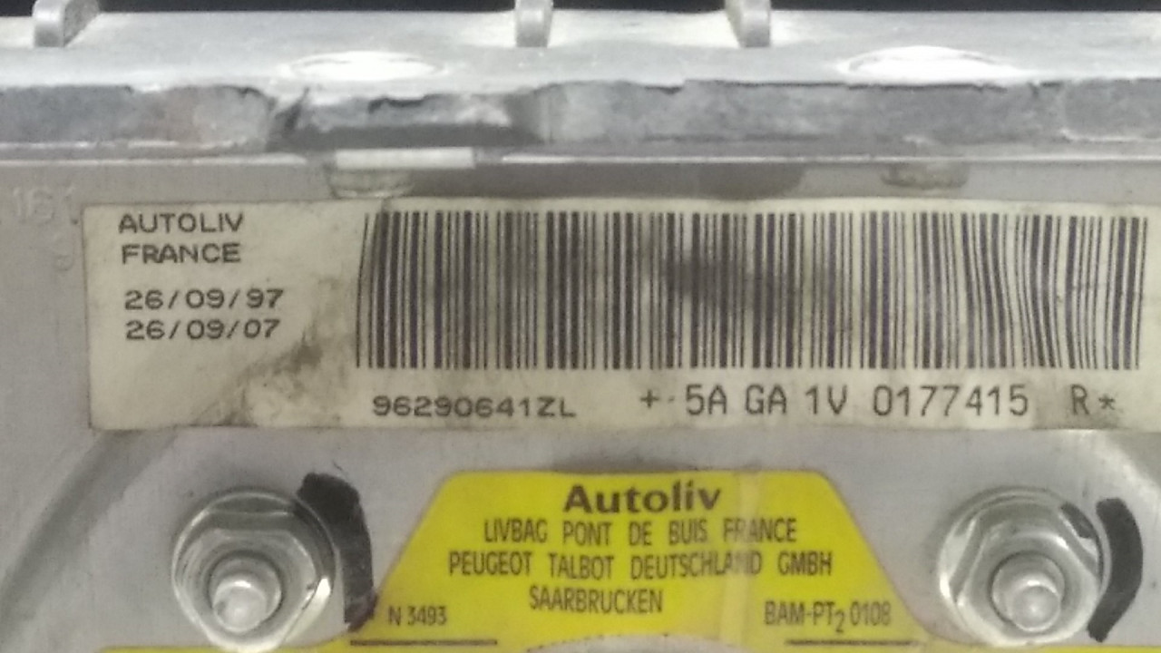AIRBAG VOLANA PEUGEOT 406 > 95-99 96290641ZL