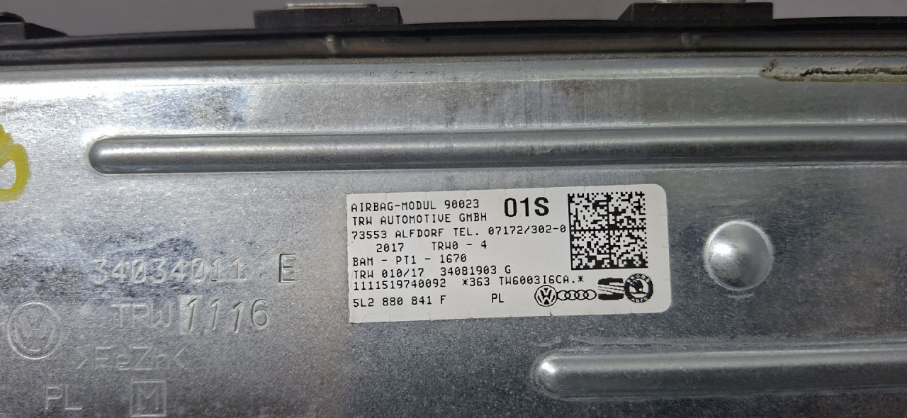 DIJELOVI AIRBAG NOGU SKODA YETI > 13- 2.0 5L2880841F