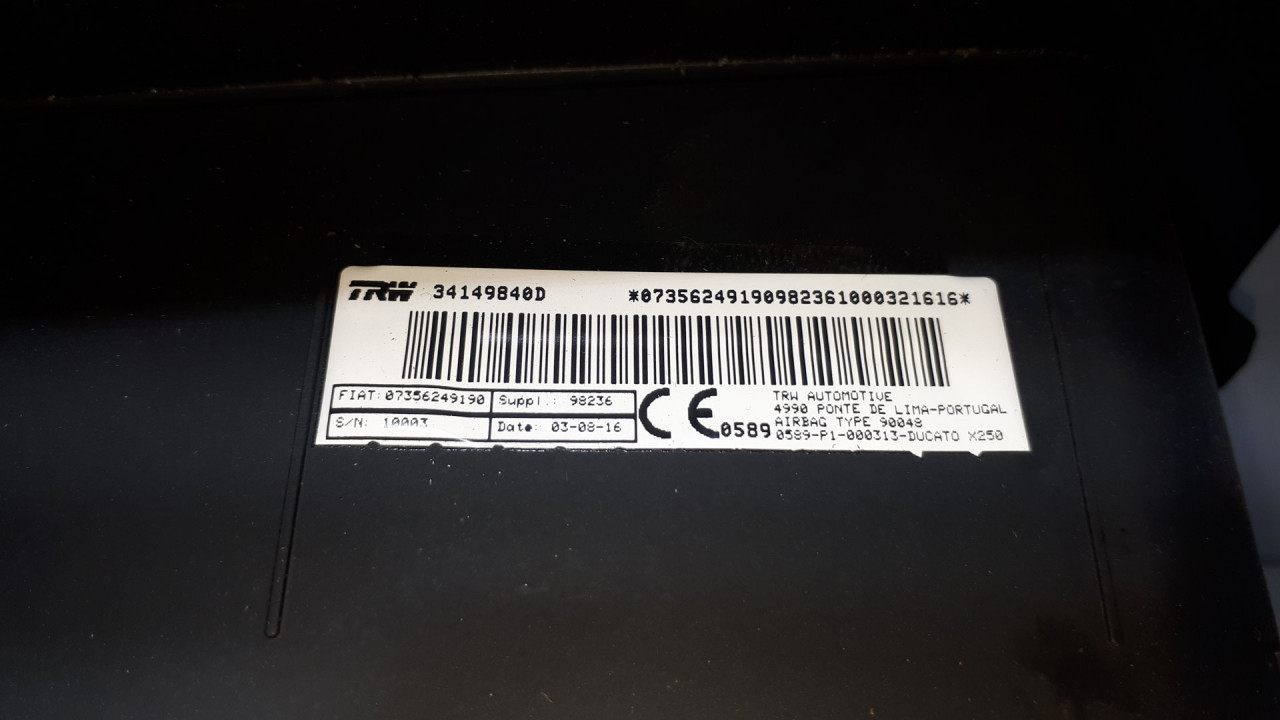 AIRBAG SUVOZACA FIAT DUCATO > 14- 34149840