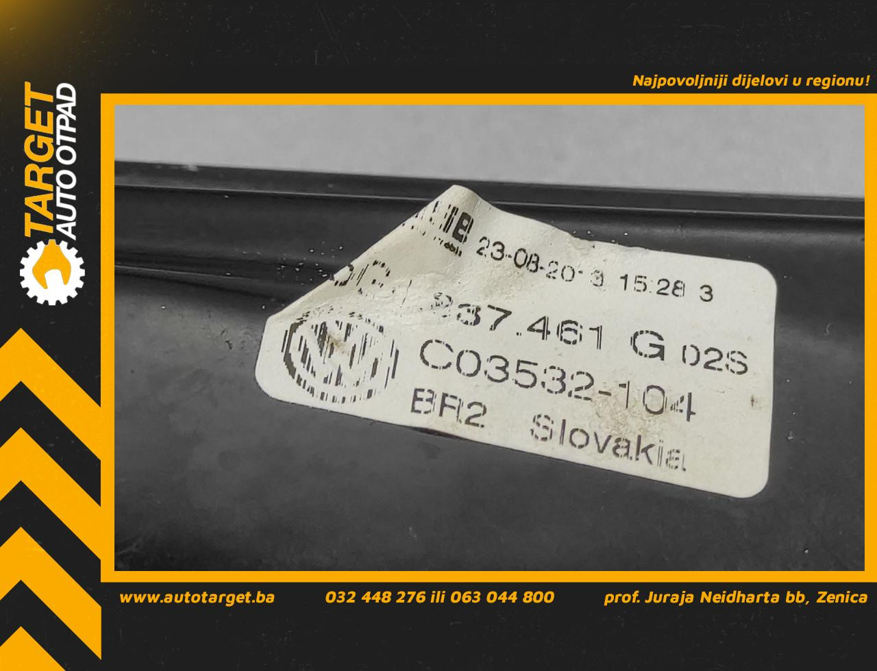 DIJELOVI ELEKTRO PODIZAC STAKLA VW GOLF 7 > 12-16 5G4837461G
