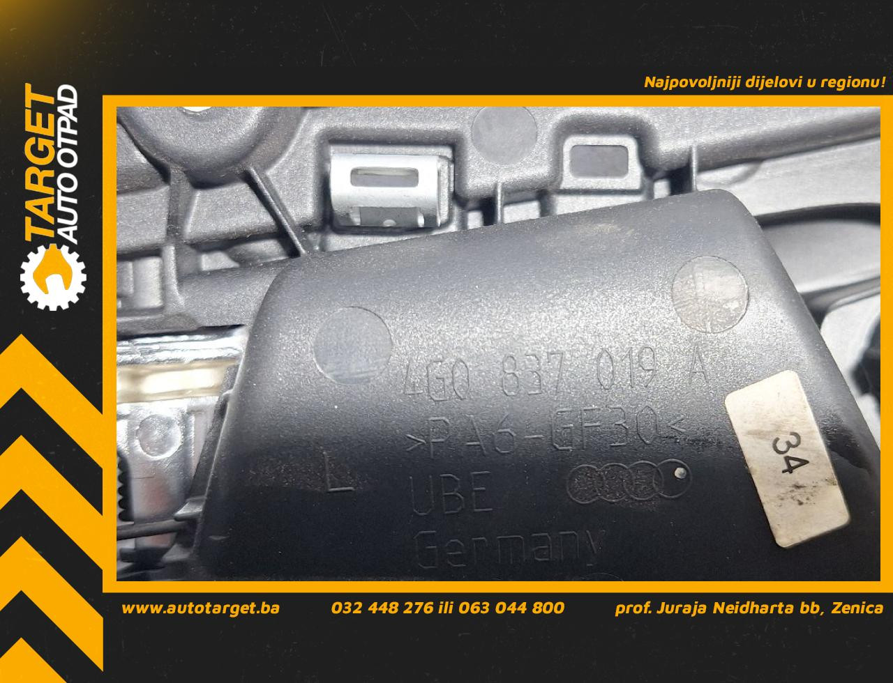 UNUTRASNJA RUCKA VRATA AUDI A6 4G > 14-18 4G0837019A