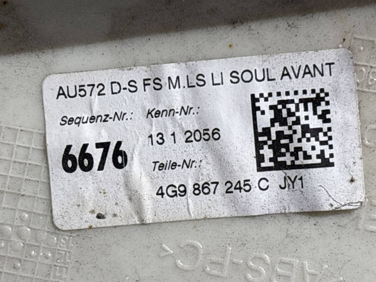 DIJELOVI PLASTIKA AUDI A6 4G > 14-18 4G9867245