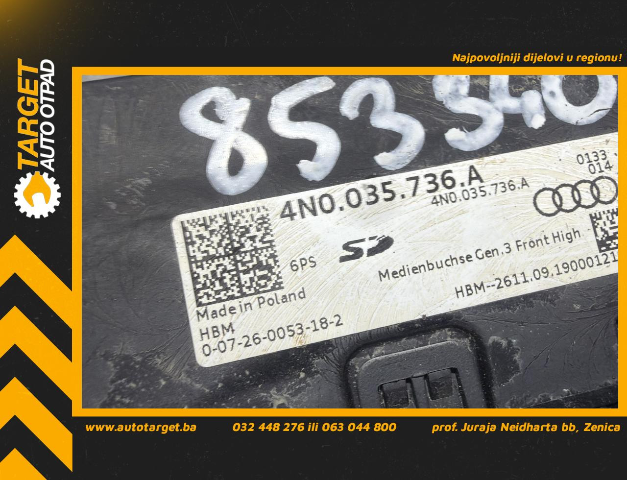 DIJELOVI ELEKTRONIKA MODUL AUDI A6 4K > 18- 2.0 4N0035736A