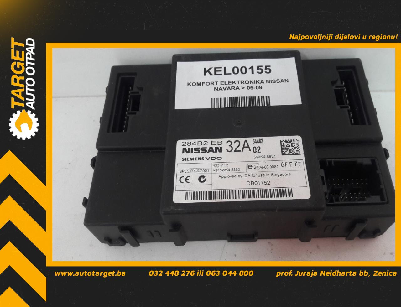KOMFORT ELEKTRONIKA NISSAN NAVARA PATHFINDER > 05-09 284B2EB