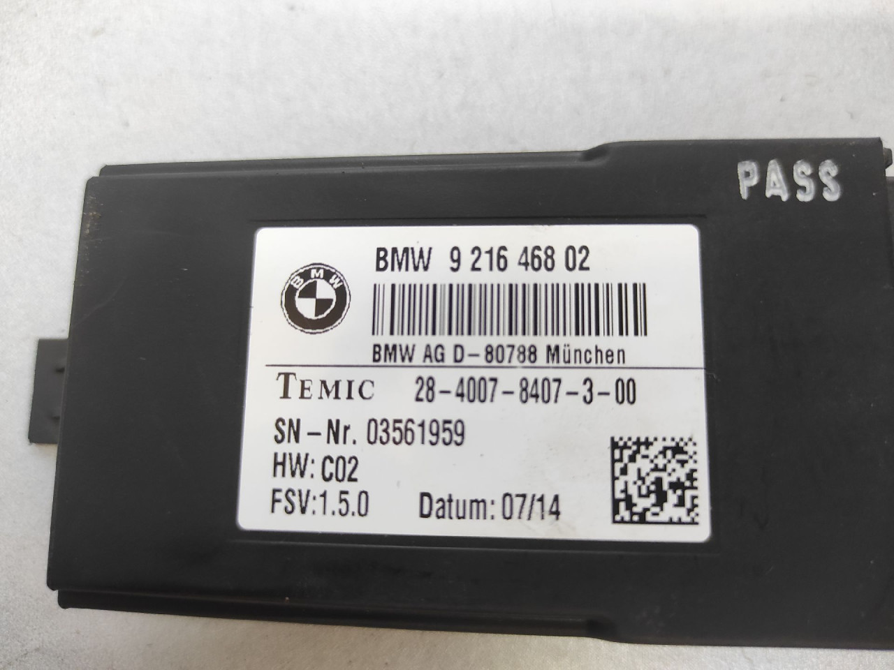 ELEKTRONIKA MODUL SJEDISTA BMW X4 (F26) > 13-18 9216468