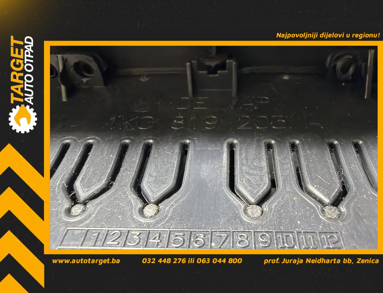 DIJELOVI RESETKA VENTILACIJE VW GOLF 6 > 08-12 1.6 1K0819203A