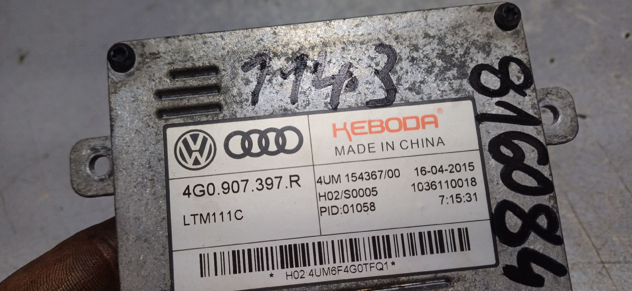DIJELOVI BALAST FARA AUDI A6 4G > 14-18 4G0907397R