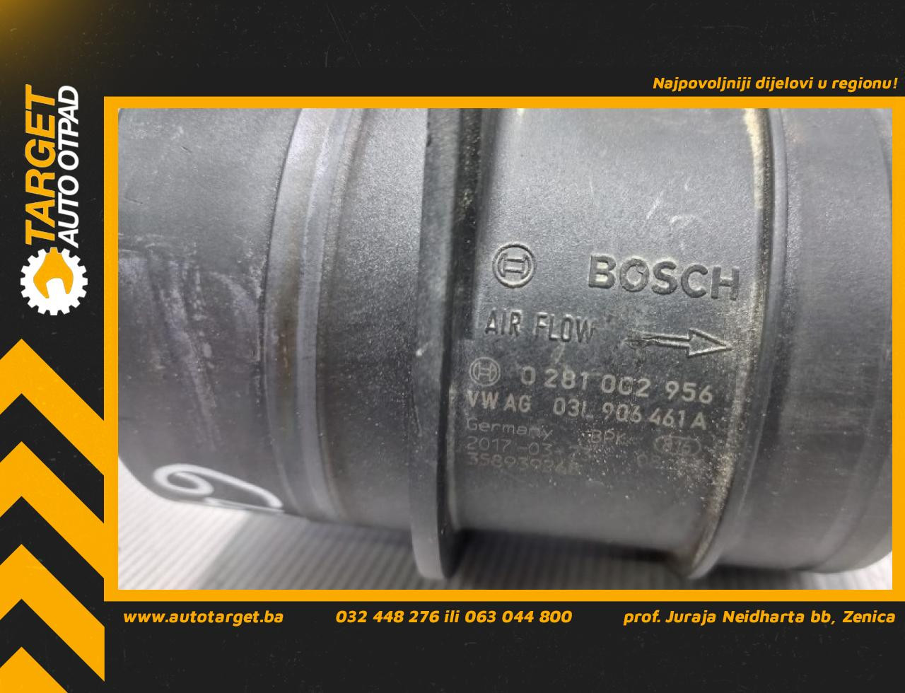 DIJELOVI PROTOK ZRAKA VW CADDY > 10-15 0281002956