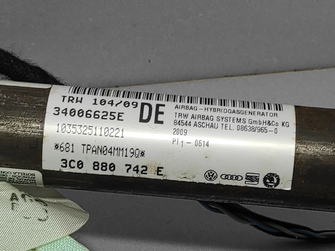 KROVNI AIRBAG VW PASSAT B6 > 05-10 3C0880742E