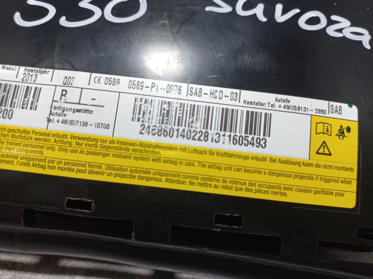 AIRBAG SJEDISTA MERCEDES B KLASA (W246) > 11-14 2468601