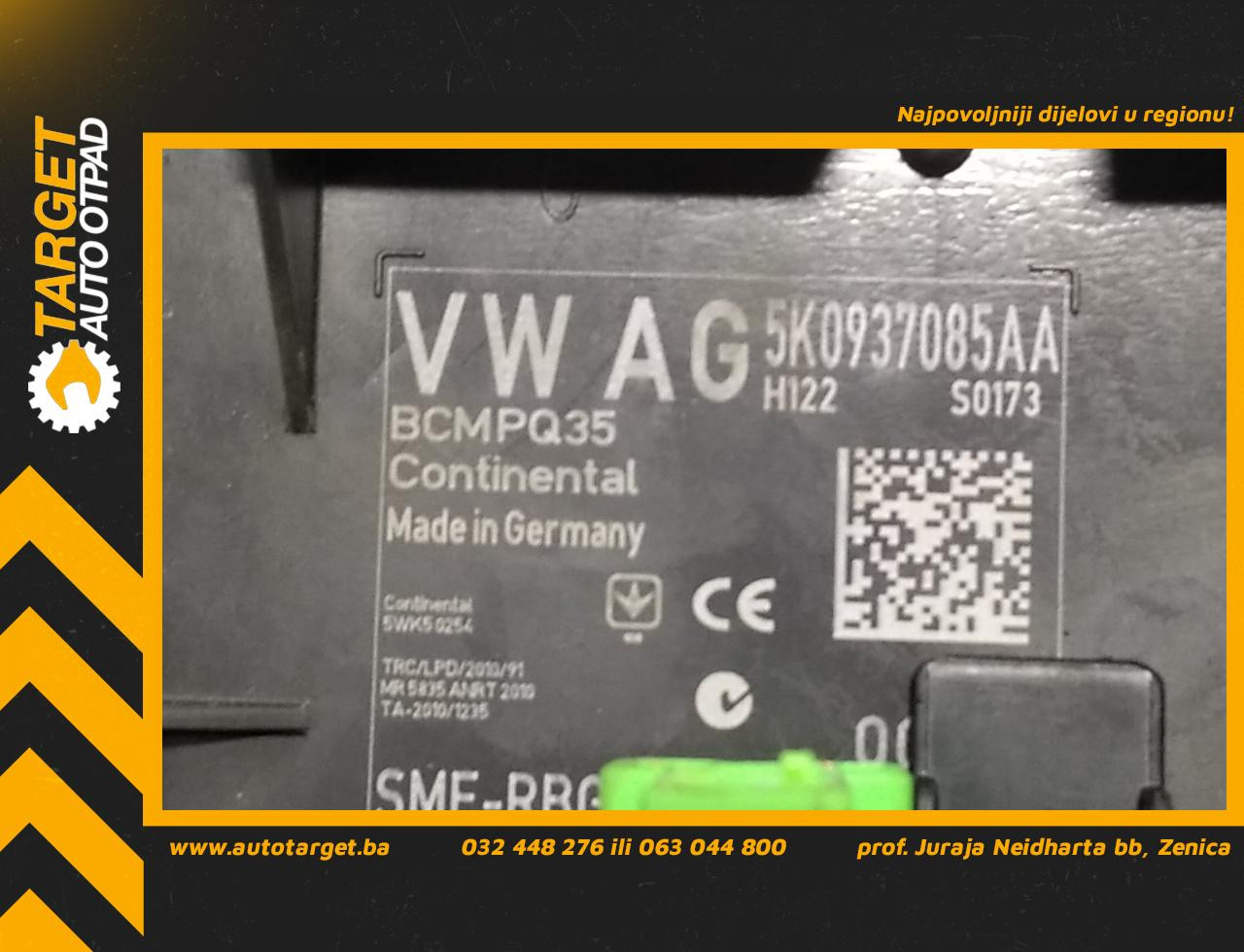 BCM ELEKTRONIKA VW CADDY > 10-15 5K0937085AA