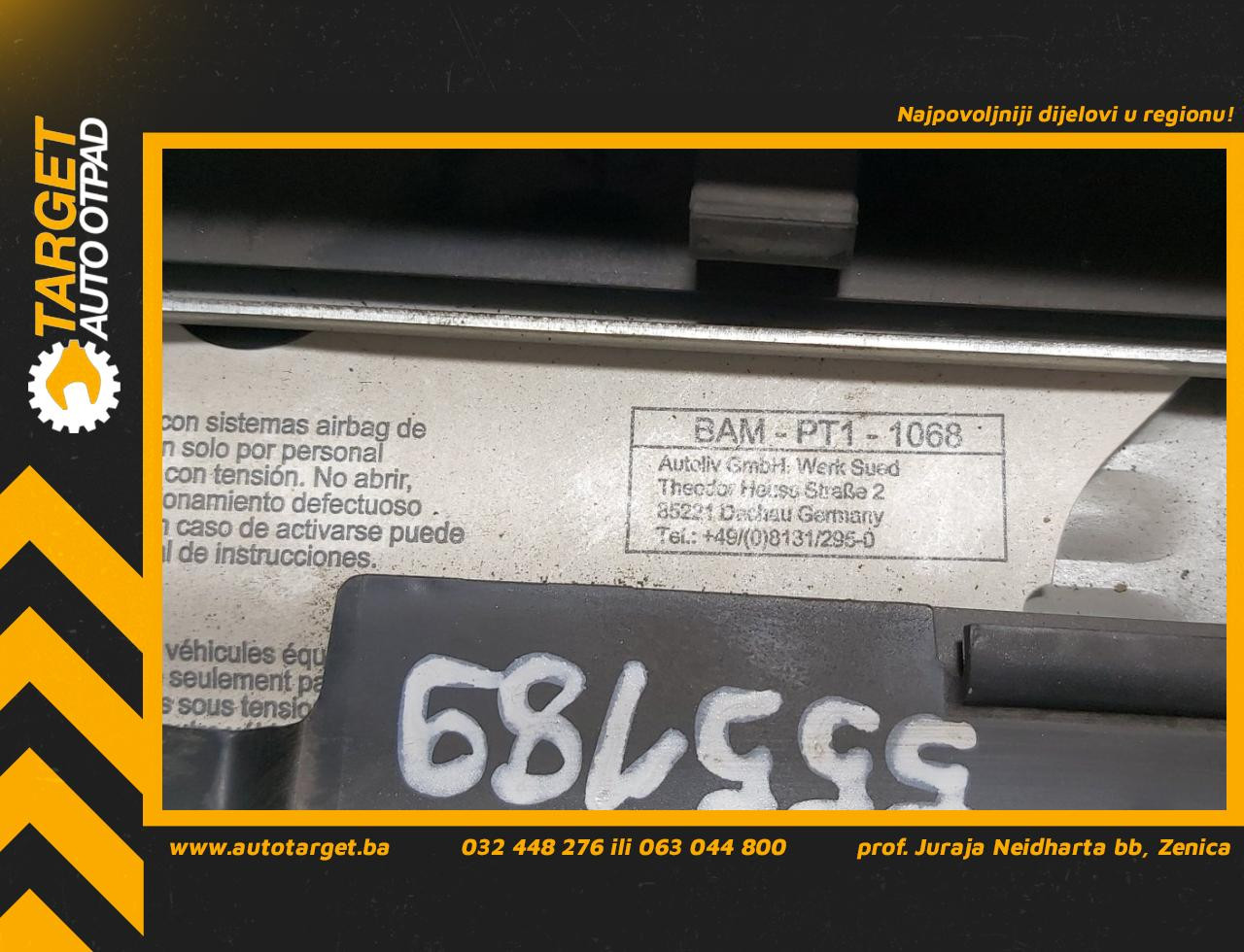 DIJELOVI AIRBAG SUVOZACA FORD FUSION > 03-05 BAMPT11068