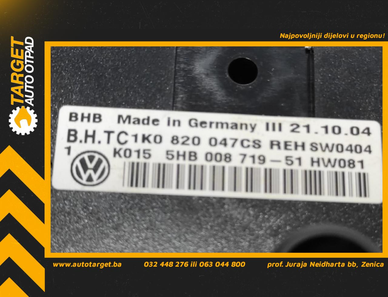 DIJELOVI PREKIDACI KLIME VW GOLF 5 > 03-08 1K0820047CS