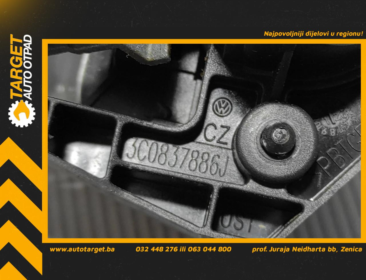DIJELOVI RUCKA VRATA VW PASSAT B7 > 10-14 3C0837886J