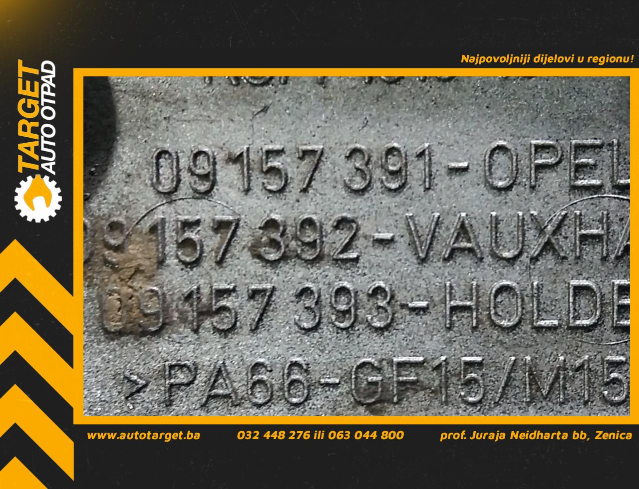DIJELOVI POKLOPAC MOTORA OPEL ASTRA G > 98-03 09157391