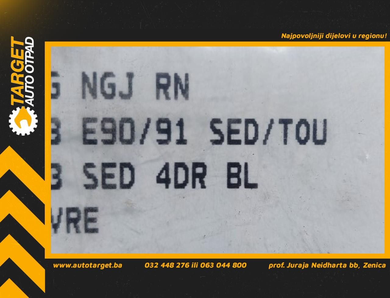 DIJELOVI BAGLAMA BMW SERIJA 3 (E90/E91) > 05-09